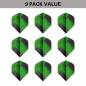 Preview: 3 Flight Set (9 pcs) Target TAG black & green