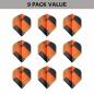 Preview: 3 Flight Set (9 pcs) Target TAG black & orange