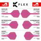 Preview: K-FLEX (3 pcs) Flight & Shaft (No 6) neon pink