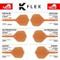 Preview: K-FLEX (3 Stk) Flight & Schaft (No2) neon orange