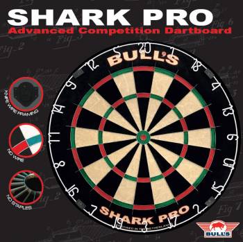 Dartboard Shark Pro inklusive Wandhalterung