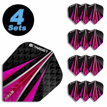 4 Flight Sets (12 Stk) Standard Vision Ultra 2 schwarz/pink