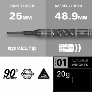 Soft Tip Darts (3 pcs.) Dimitri van den Bergh x Echo SP 2024