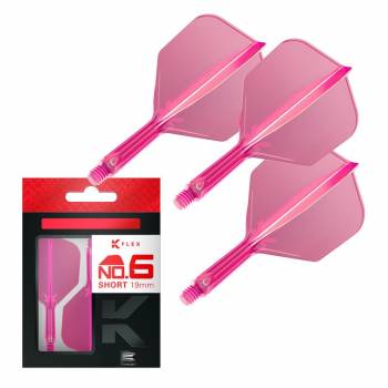 K-FLEX (3 pcs) Flight & Shaft (No 6) neon pink