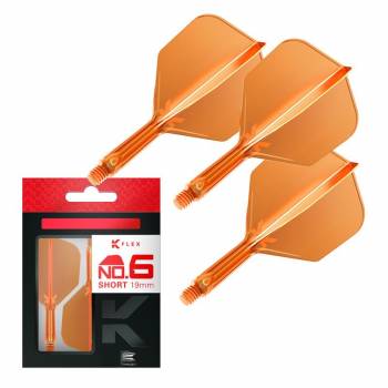 K-FLEX (3 pcs) Flight & Shaft (No 6) neon orange