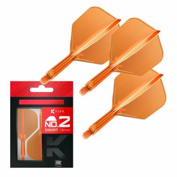 K-FLEX (3 pcs) Flight & Shaft (No 2) neon orange