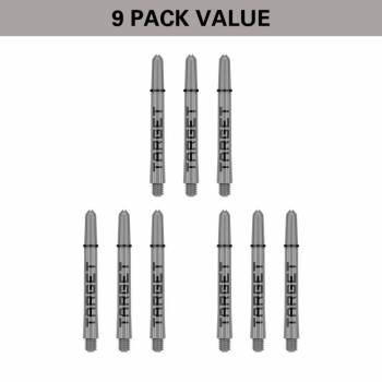 Shaft set (9 pcs) Nylon Pro Grip TAG grey & black 2BA