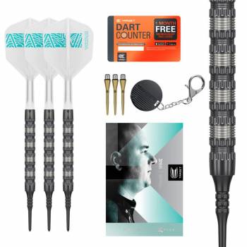 18g Darts (3 pcs) Rob Cross Black 95K Soft Tip