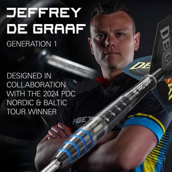 23g Steel Tip Darts (3 pcs.) Jeffrey de Graaf G1 90% SP 2024