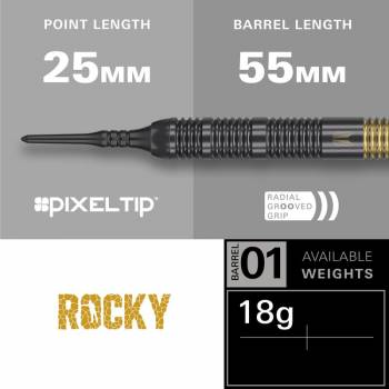 Soft Dartset (3 Stk.) Josh Rock Brass 18g 2025