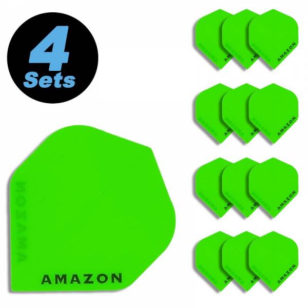 4 Flight Sets(12 pcs) Standard Polyester Extra strong green