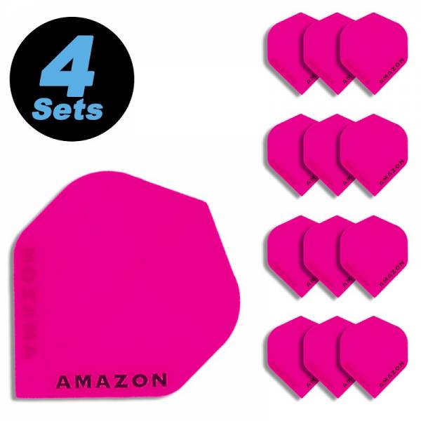 4 Flight Sets (12 Stk) Standard Polyester Extra stark pink