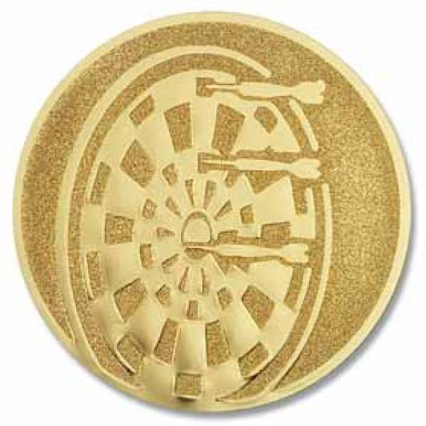 Pokal Emblem Dartscheibe Gold