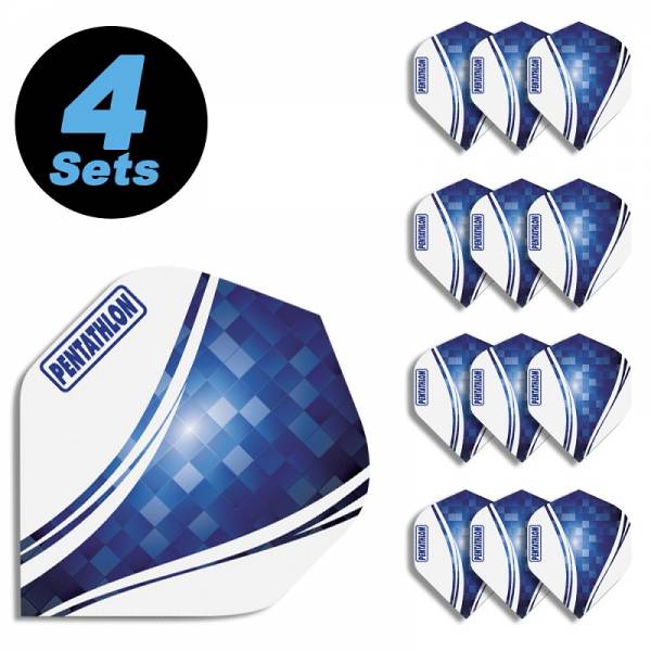 4 Flight Sets (12 Stk) Standard Polyester blau