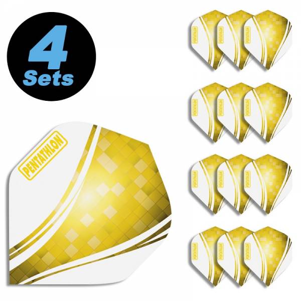 4 Flight Sets (12 pcs) Standard Polyester yellow