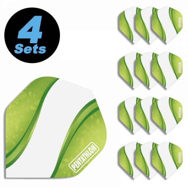 4 Flight Sets (12 Stk) Standard Polyester grün