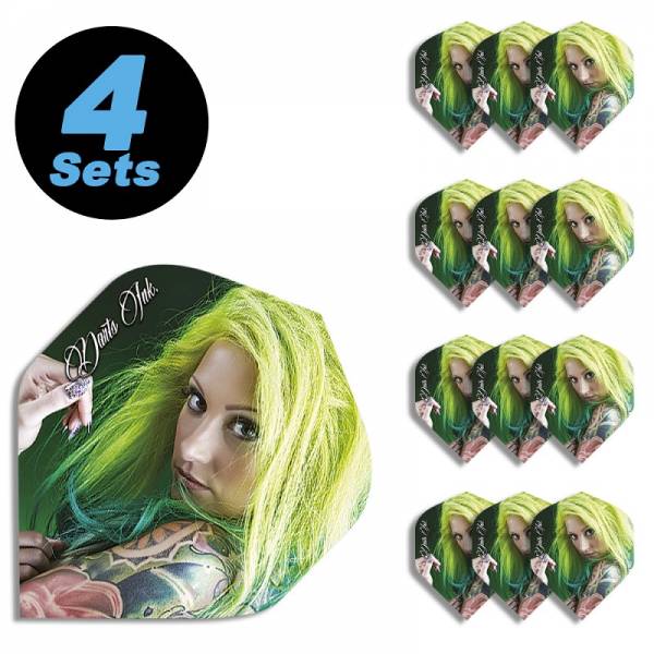 4 Flight Sets (12 Stk) Standard Polyester Girl