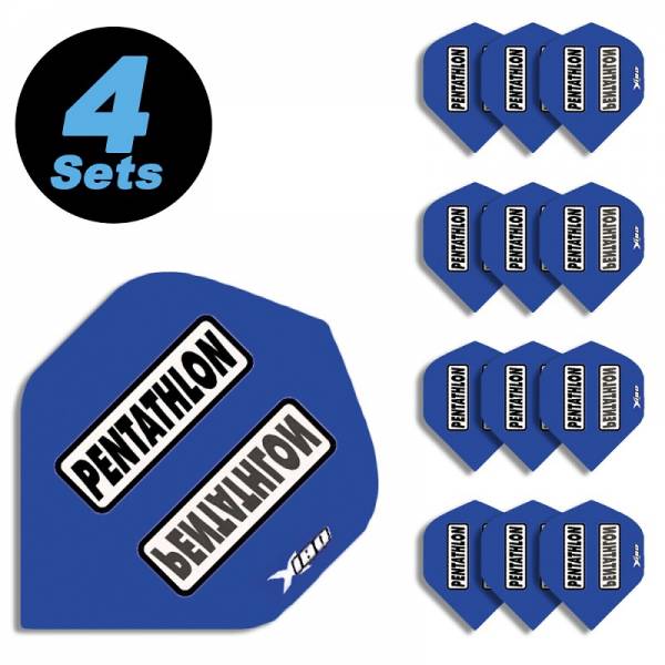 4 Flight Sets (12 pcs) Standard Polyester Pentathlon blue HD180 super strong