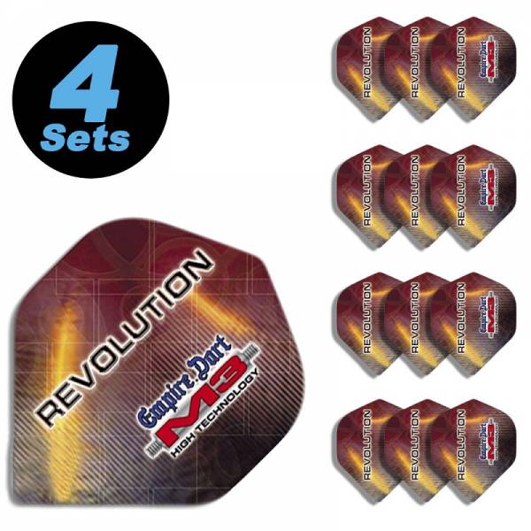 4 Flight Sets (12 pcs) Standard M3 Polyester extra strong Revolution