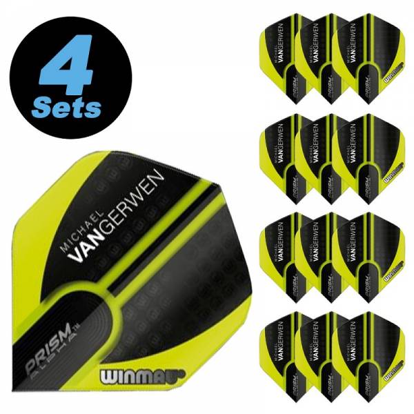 4 Flight Set (12 pcs.) Standard Prism Alpha MvG Green & Black