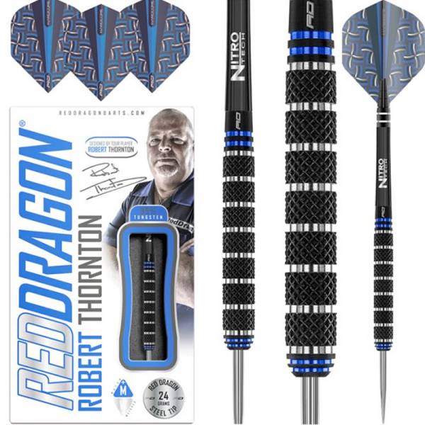 24 g Steel Dartset (3 Stk) Robert Thornton SE 95% Tungsten alloy