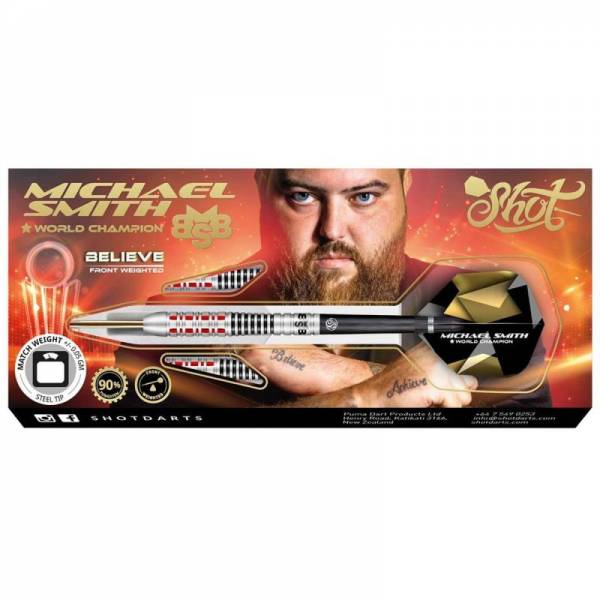 Steel Dartset (3 Stk.) Shot Michael Smith Believe 90%