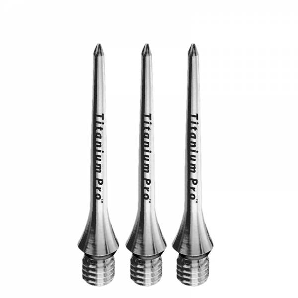 26 mm Darttip Steel (3 pcs) Titanium Pro silver 2BA