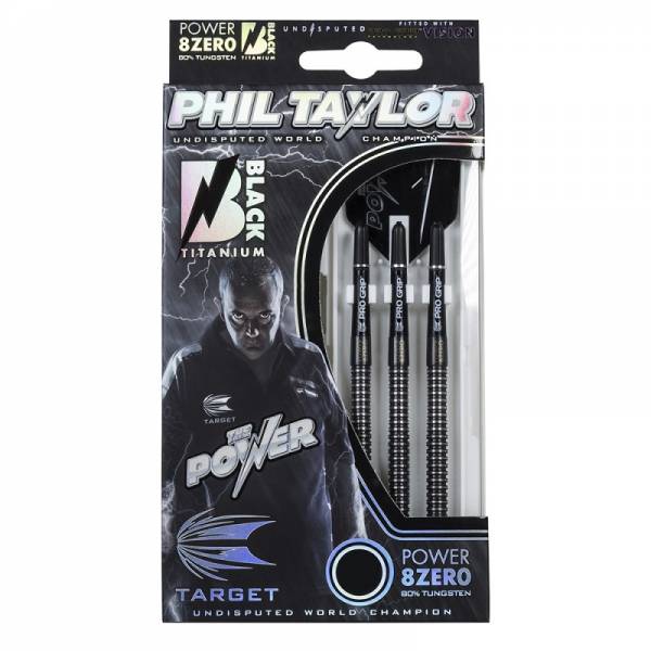 25 g Steel Dartset (3 Stk.) Power 8Zero Black Titanium Phil Taylor