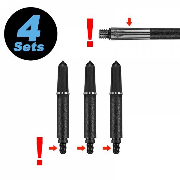 4 Carbon Ersatztop Sets (12 Stk) für Carbon Titanium