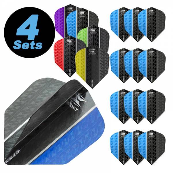 4 Flight Sets (12 Stk) Standard Vision Ultra Vapor8 black