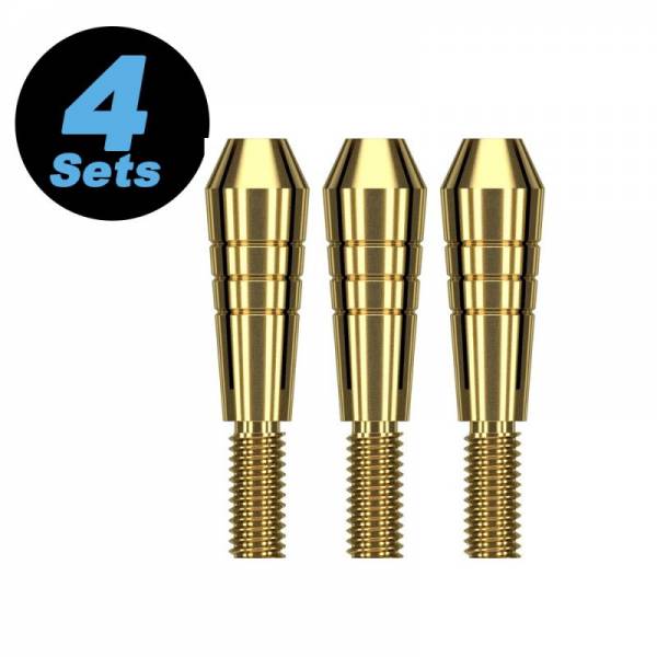 4 Ersatztop Sets (12 Stk) Aluminium gold