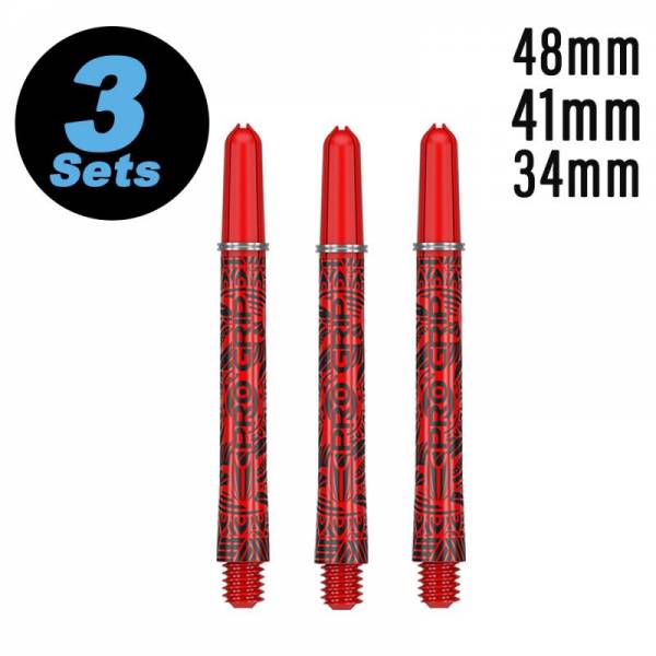 Shaft set (9 pcs) Ink Pro Grip 2BA red