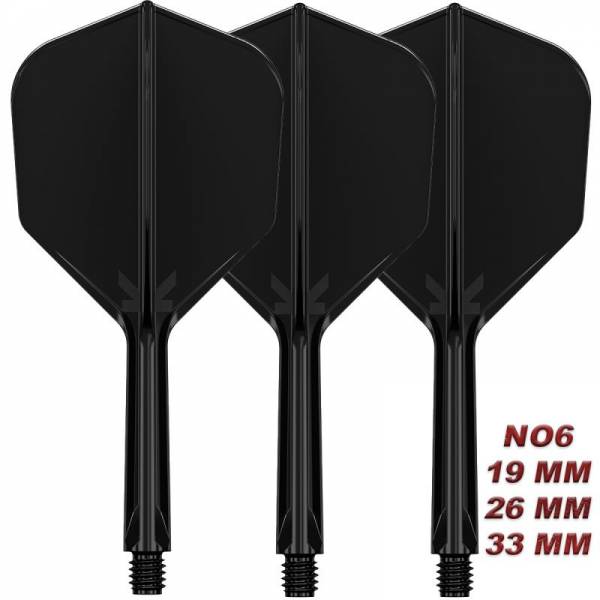 K-FLEX (3 pcs) Flight & Shaft (No 6) black polished