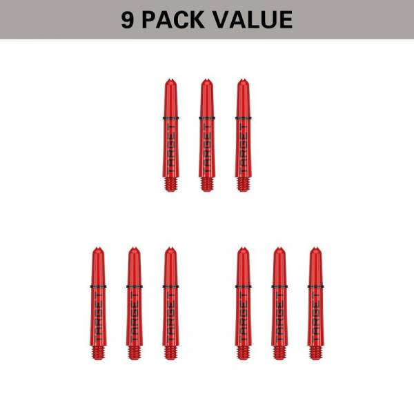 Shaft set (9 pcs) Nylon Pro Grip TAG red & black 2BA