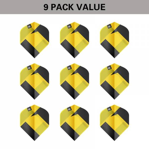 3 Flight Set (9 pcs) Target TAG black & yellow