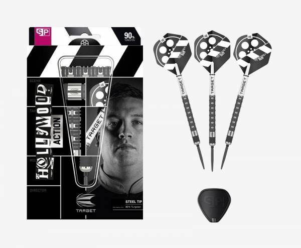 Steel Dartset (3 Stk) Chris Dobey Hollywood Action 90% SP