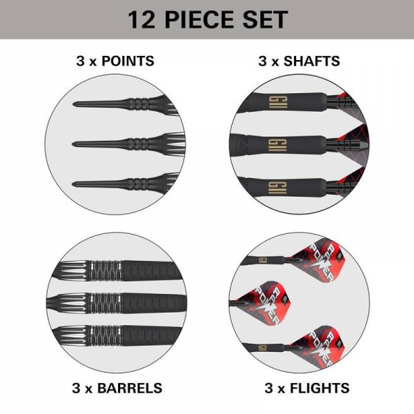 Softtip Darts (3 pcs) Phil Taylor Raw Power Gen 11 95%