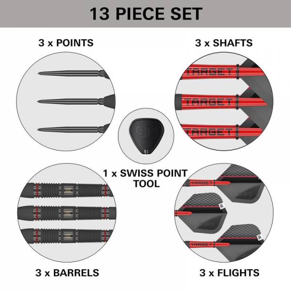 Steel Darts Set Scope 02 90% Swiss Point 2024