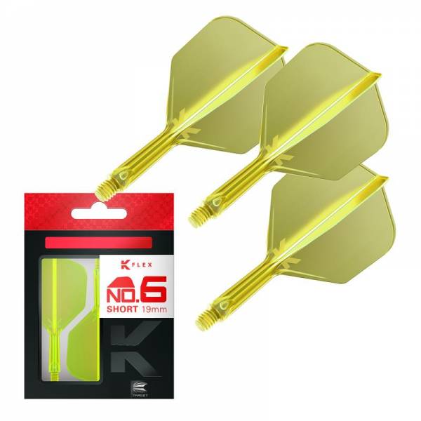 K-FLEX (3 pcs) Flight & Shaft (No 6) neon yellow