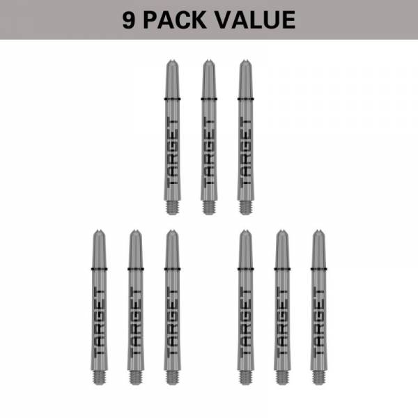 Shaft set (9 pcs) Nylon Pro Grip TAG grey & black 2BA