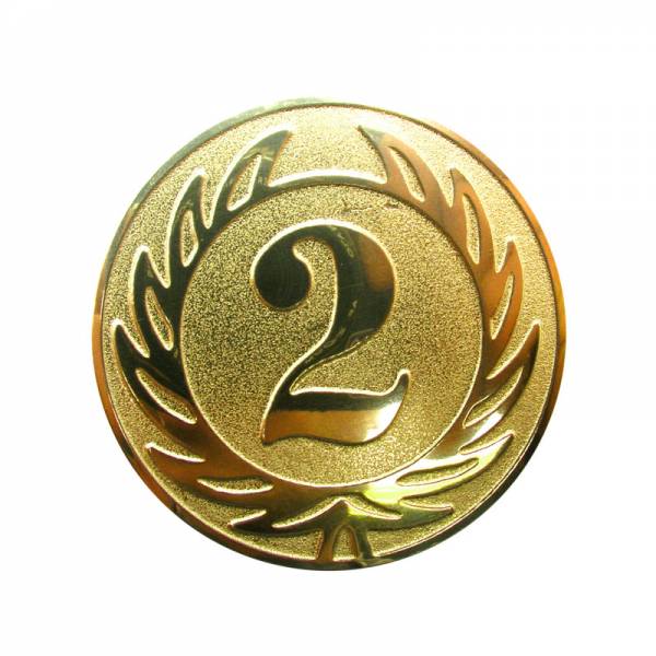 Motivauflage gold 50mm 2. Platz