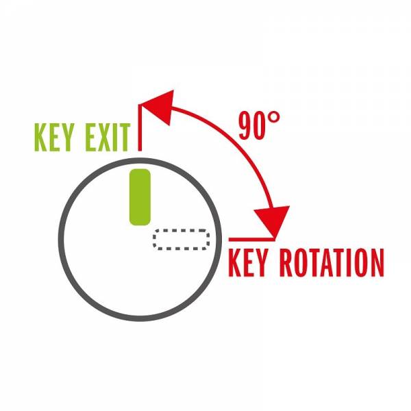 Round Key Switch Lock KD 36,50 mm - 1 7/16" key return