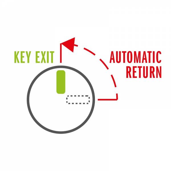 Round Key Switch Lock KD 36,50 mm - 1 7/16" key return