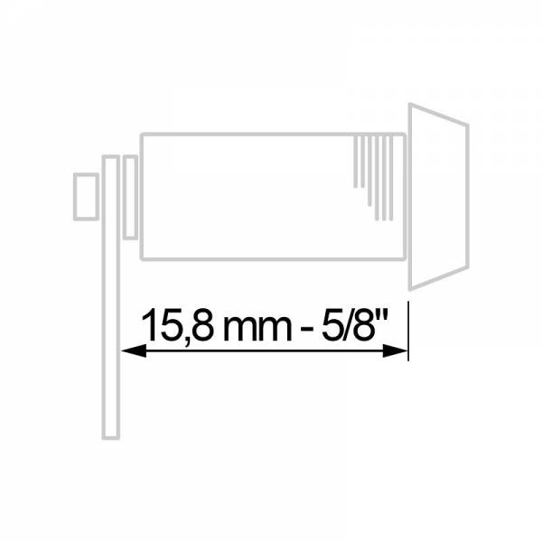 Schloß mit 2 Rundschlüssel KD, Länge 16 mm - 5/8"