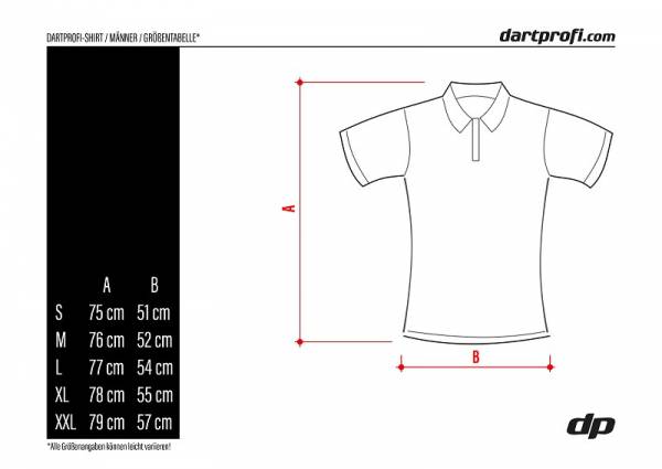 Dartprofi Sport Dartshirt rot für Männer